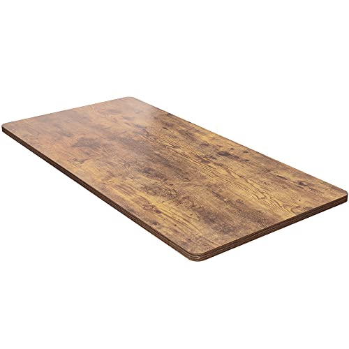FEZIBO Grundsolide Tischplatte, 120 x 60 cm Schreibtischplatte, Perfekt für DIY höhenverstellbare Schreibtisch, MDF-Material, Braun von FEZIBO