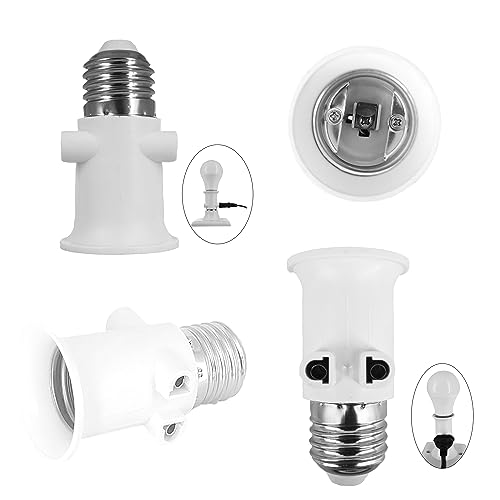 FExYinz E27 Lampen Steckdose Adapter für Lampenfassung | Wandelt E27 Fassung in Steckdose | 250V/2A | CE/RoHS | Weiß MEHRWEG 2-pcs von FExYinz