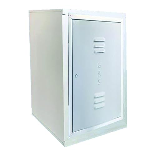 Elektronischer Gaszählerschrank - Rahmen aus verzinktem Blech, Tür aus ABS - H600 x B500 x T300 mm von FF FF FF
