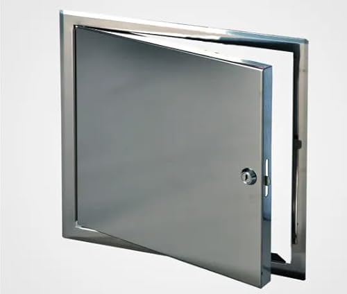 Revisionsklappe Edelstahl 400 x 400 mm mit Rundzylinder-Hebelschloss + 2 Schlüssel Revisionsklappe Edelstahl 400 x 400 mm mit Rundzylinder-Hebelschloss + 2 Schlüssel von FF Systems