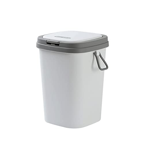 FFBINBIN Exquisit Mit Griff Mülleimer Küchenmülleimer mit Pop-Up-Deckel Mülleimer Push-Mülleimer Kunststoff-Mülleimer Wiederverwendbar mit hoher Kapazität von FFBINBIN