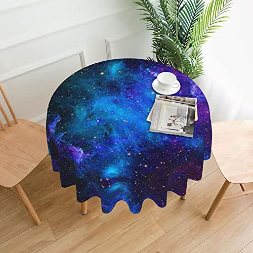 Galaxy Print Runde Tischdecke 60 Zoll Polyester Stoff Tischdecke Abdeckung für Essen Indoor Outdoor Dekorationen von FFEXS