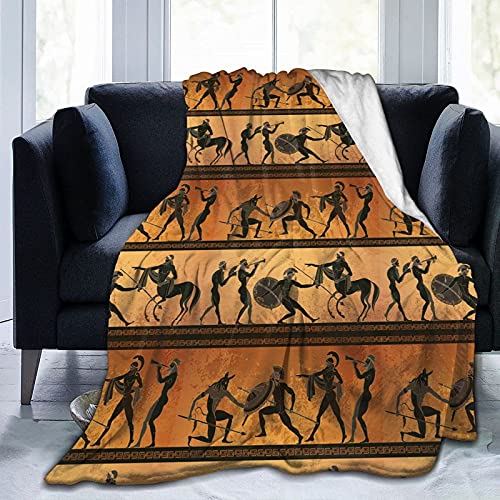 Antike griechische Flagge Krieger Centaur Flanell Fleece Überwurfdecken,Weiche Warme Decken Tagesdecke/Bettdecke/Bettlaken 200x150cm von FFLSDR