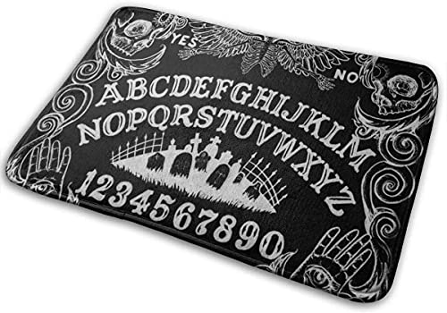FFLSDR Fußmatten Spirit Witch Board Schwarz Gothic Gothic Occult Witchcraft Memory Flanell Badezimmerteppiche Badematte Teppich 40X60 cm von FFLSDR
