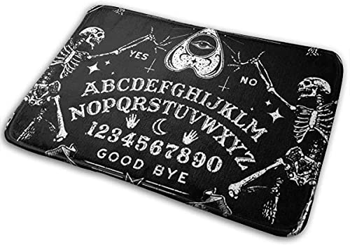 FFLSDR Fußmatten Vintage Skeleton Magic Ouija Board Schwarz Memory Flanell Badezimmerteppiche Badematte Teppich 40X60 cm von FFLSDR