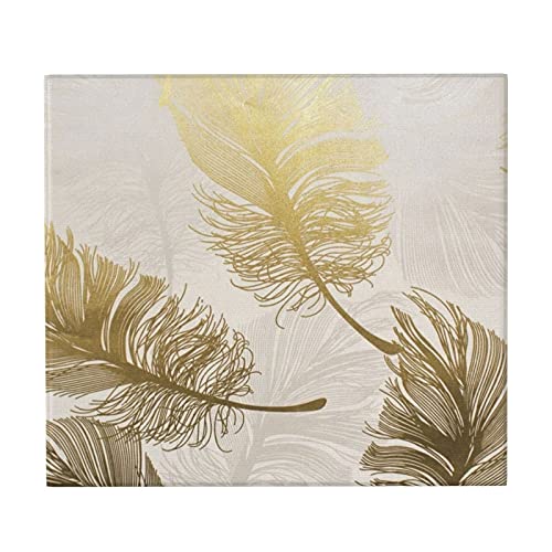 Geschirr-Trocknungsmatten, Crown Plume Folie Gold absorbierende Abtropfmatte Spüle Matte Pad 41X46 cm von FFLSDR