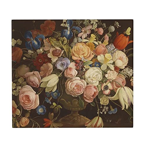 Geschirr-Trocknungsmatten, Elegante Vintage Floral Rose viktorianische Malerei saugfähige Abtropfmatte Spüle Matte Pad 41X46 cm von FFLSDR