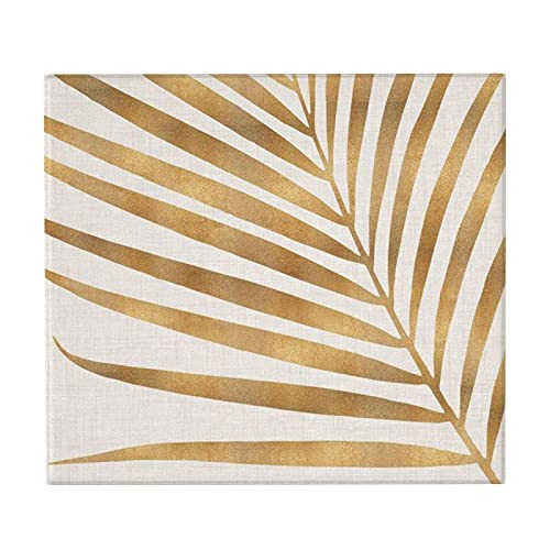 Geschirr-Trocknungsmatten, Metallic Gold Palm Leaf absorbierende Abtropfmatte Spüle Matte Pad 41X46 cm von FFLSDR