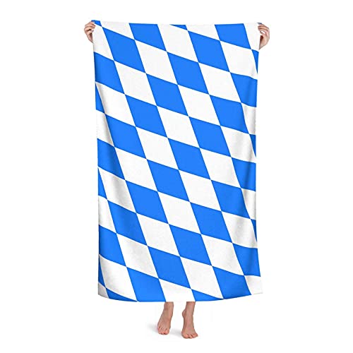 Strandtuch Flagge von Bayern Erwachsene Reise Mikrofaser Großes Badetuch Weiche Saugfähige Stranddecke 80X130CM von FFLSDR