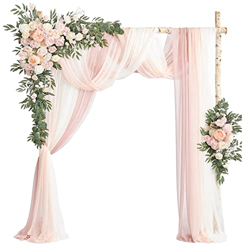 FFMA Hochzeitsbogen Blumen (5er Pack), romantischer künstlicher Blumenstrauß für Hochzeitsdekoration, Party, Zeremonie, Empfang, Hintergrunddekoration von FFMA