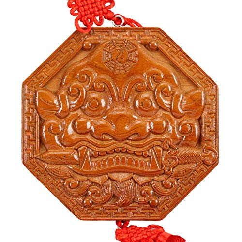 Traditionelles chinesisches Feng Shui Glücklicher chinesischer Feng Shui Lion Head Bagua Spiegel zum Schutz, Handwerkskunst Taoismus Dekoration 5.5inch (mit chinesischem Knoten einfach zu hängen) für von FFNUM