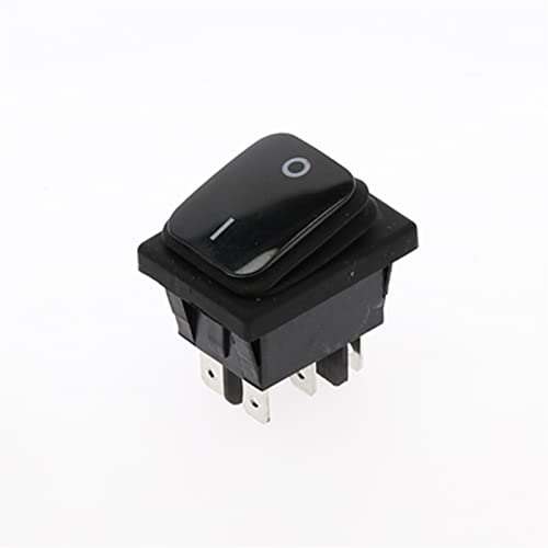 FFOCCO Wippschalter 1 Stück KCD4 EIN-Aus 20 A / 250 V 6-polig DPST IP67 Versiegelt Wasserdicht T85 Auto Marine Toggle Wippschalter mit LED 220 V 30x22 (Color : 2d6p) von FFOCCO
