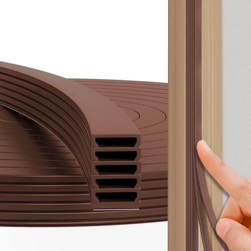 FFPMYF Türdichtung Dichtungsband Selbstklebend – Gummidichtung Tür Dichtung Zugluftstopper, Lärmschutz, Energieeffizienz, Wetterfest(Braun-6m) von FFPMYF