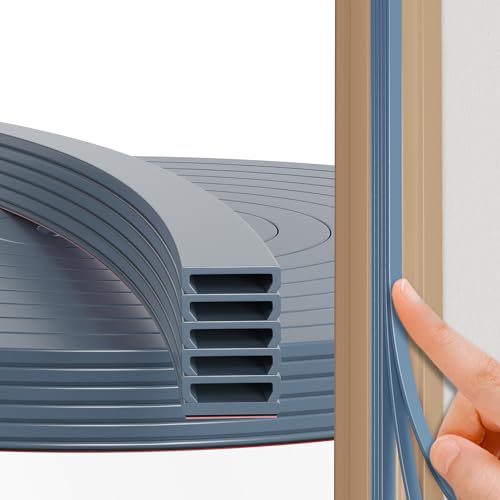 FFPMYF Türdichtung Dichtungsband Selbstklebend – Gummidichtung Tür Dichtung Zugluftstopper, Lärmschutz, Energieeffizienz, Wetterfest(Grau-12m) von FFPMYF