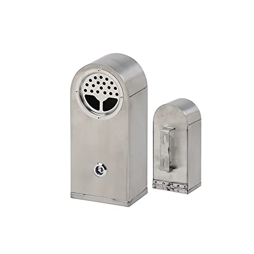 FFTDCYHT Lockable Stainless Steel Industrial Cigarette Wall Mounted Ashtray for Outdoor Use in Common Smoking Areas Cigarette Disposal Towers, Outdoor Cigarette Butt Disposal von FFTDCYHT