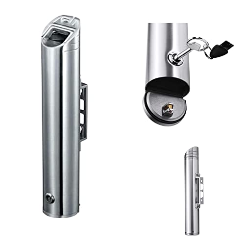 FFTDCYHT Wall Mounted Ashtrays for Outside Stainless Steel 304 Cylinder Wall Mounted Ashtray Lockable Outdoor Large Capacity Public Cigarette Butt Receptacle, Outdoor Cigarette Butt Disposal von FFTDCYHT