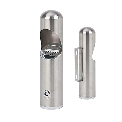 FFTDCYHT Wall Mounted Outdoor Lockable Commercial Ashtray for Home Cigarette Ash Disposal Stainless Steel Cigarette Ashtray, Outdoor Cigarette Butt Disposal, Smokers Outpost von FFTDCYHT