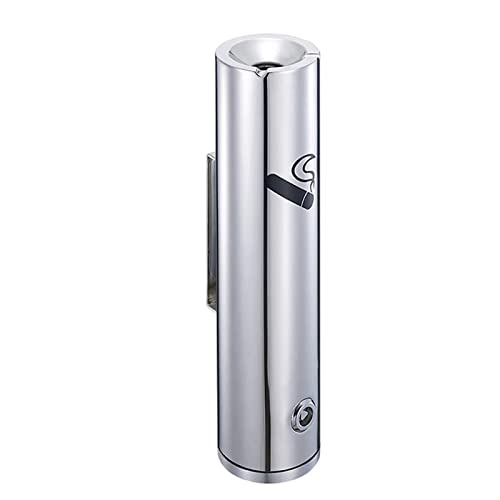 FFTDCYHT Wall Mounted Outdoor Lockable Commercial Ashtray for Home Cigarette Ash Disposal Stainless Steel Cigarette Ashtray for Bar Restaurant Cafe, Outdoor Cigarette Butt Disposal von FFTDCYHT