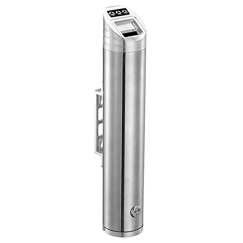FFTDCYHT Wall Mounted Outdoor Lockable Commercial Ashtray for Home Cigarette Ash Disposal Stainless Steel Cigarette Ashtray for Bar Restaurant Cafe, Outdoor Cigarette Butt Disposal von FFTDCYHT
