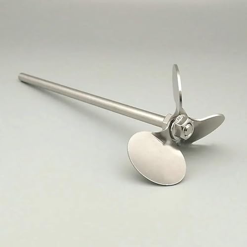 Labor Rührstab Set aus Edelstahl mit drei Klingen und Stab - Durchmesser 40 mm bis 120 mm(80x8x300mm) von FFTUNAMNX