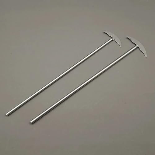 Rührblatt aus Edelstahl 304 mit Haken für Rundbodenkolben - kompatibel mit 50 ml, 100 ml, 250 ml und 500 ml(42x6x250mm) von FFTUNAMNX