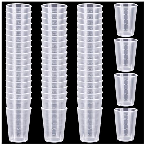 60 Stück Kunststoff-Messbecher, 50 ml Harz-Mischbecher, Epoxid-Mischbecher, Farbmessbecher für Harz, Kunststoffbecher, Epoxidharz 60 Stück Kunststoff-Messbecher, 50 ml Harz-Mischbecher, Epoxid-Mischbecher, Farbmessbecher für Harz, Kunststoffbecher, Epoxidharz von FFWHKON