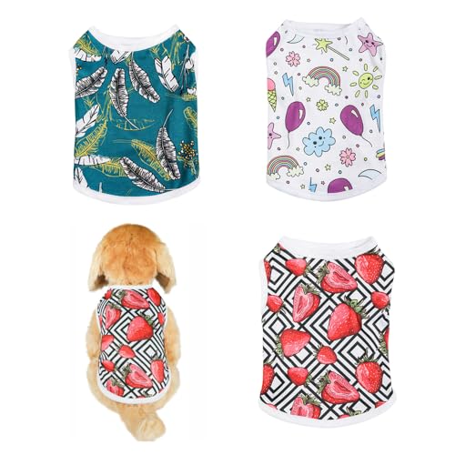 Ffwtpy Hundeshirts Set Aus 3 Stück Weiche Baumwolle Lustige Drucke Mit Katzen Und Weltraumdesign Atmungsaktiv Und Bequem Perfekt Für Kleine Und Mittelgroße Hunde Mehrfarbig Ffwtpy Hundeshirts Set Aus 3 Stück Weiche Baumwolle Lustige Drucke Mit Katzen Und Weltraumdesign Atmungsaktiv Und Bequem Perfekt Für Kleine Und Mittelgroße Hunde Mehrfarbig von FFWTPY