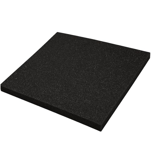 Gummierter Bodenbelag Fitnessstudio 100 x 100 x 2 oder 3 cm Antitrauma rutschfest schalldämmend für Gewichte Fitnessstudio Zuhause Boden Teppich Home Gym (1, 100 x 100 x 3 cm) von FFitness
