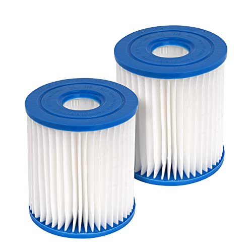 FFyan 2 Stück Schwimmbad Ersatzkassette 28601/28602 Pumpfilter für Intex Typ H 29007E Set Cartridge Filter für Außenpool Pools Spa Whirlpool von FFyan