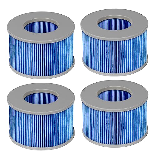 FFyan 4 Pack Spa Whirlpool-Filterkartusche für Mspa Spas & Spa-Filterkartusche Ersatzfilterkartusche, Kartuschenpumpe für Wasserfilter Modell ab 2020(Verbesserte Edition) von FFyan