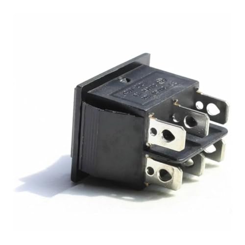 DPDT Center Off Center Rectangle Rocker Switch 6Pin 12V On Off On Snap In Solder Terminal Panel Size 25 * 32mm von FGAHVZZY