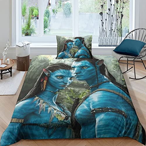 FGAITH Bettwäsche Set Kinder Jungen Jugendliche 3D Avatar Kinderbettwäsche Weiche Bettbezug Und Kissenbezug Mit Reißverschluss Single（135x200cm） von FGAITH