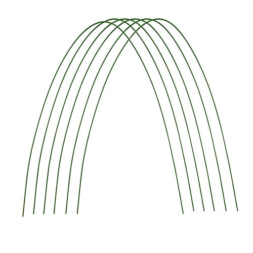 FGASAD 6er Pack Gewächshausreifen 1,2m lang Stahl mit kunststoffbeschichteten Reifen Rostfrei Grow Tunnel Stützreifen für Gartengewebe von FGASAD