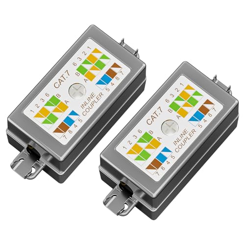 FGB LSA Verbinder Cat6 und Cat7 Geschirmt Connection Box, Verbindungsmodul, POE Kabel Verbinder, für Verbinden/Reparieren von Netzwerk, Kabel 2 Stück von FGB