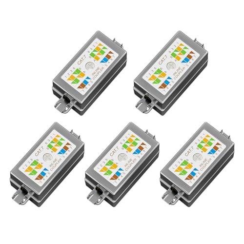 FGB LSA Verbinder Cat6 und Cat7 Geschirmt Connection Box, Verbindungsmodul, POE Kabel Verbinder, für Verbinden/Reparieren von Netzwerk, Kabel 5 Stück von FGB