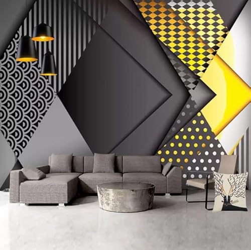 Fototapete Moderne 3D-Polygon Geometrische Wandbilder Wohnzimmer Schlafzimmer Tapeten 350CM(W)*256CM(H) von FGDFGGDXC
