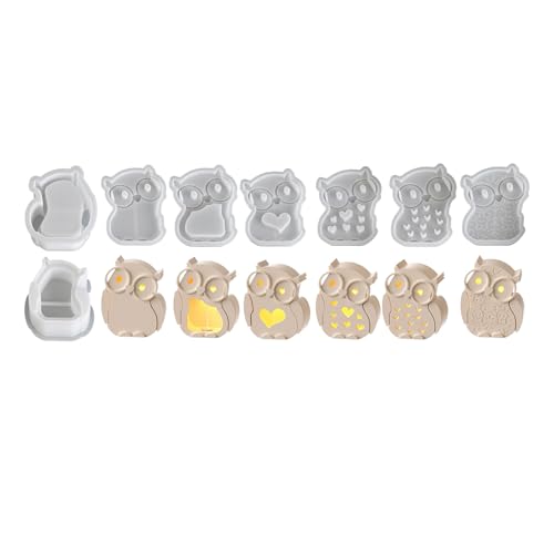 1. Flexible Silikon Hohlige Kerzenschiffsform Für Atmosphären Leichte Silhouetten Gypsum Home Decor Crafting Werkzeug Owl Silhouetten Schimmel Für Handwerk von FGDTREE