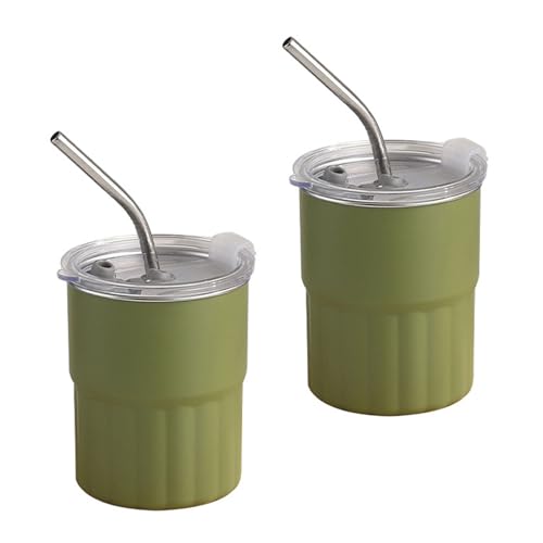 2pcs Edelstahl Kaffeetassen Set Getränkewaren Mit Stroh Und Deckelstapel Doppelmauerte Für Camping Und Outdoor 2pcs Edelstahl Kaffeetassen Set Getränkewaren Mit Stroh Und Deckelstapel Doppelmauerte Für Camping Und Outdoor von FGDTREE