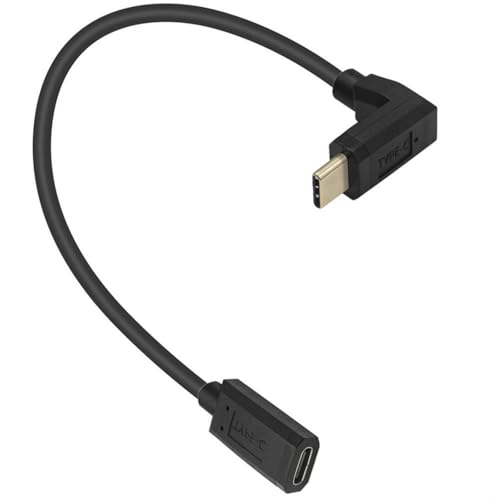 FGDTREE 10gbit / S USB C Männlich Weibliche USB C Rechtwinkelladungskabel Daten Synchronisieren Ersatz Für Telefon Tablet Laptop Zubehör von FGDTREE