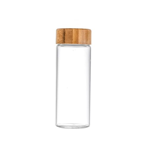 FGDTREE 24 Stücke Robuster Glas Spizerlager Jar Set Mit Bambusabdeckungen Deckel Deckel Und Mehrzwecketikett Haushalt Täglicher Gebrauch von FGDTREE