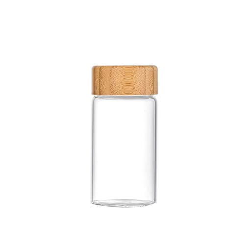 FGDTREE 24 Stücke Robuster Glas Spizerlager Jar Set Mit Bambusabdeckungen Deckel Deckel Und Mehrzwecketikett Haushalt Täglicher Gebrauch von FGDTREE