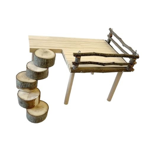 FGDTREE Kletterleiter aus Holz, praktisches Hamsterspielzeug, verdickte Unterhaltung, glatter Hamster, Landschaftsbau von FGDTREE