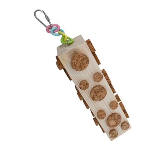 FGDTREE Vogel-Kauspielzeug Korken Stopper Spielzeug Holz Futtersuche Spielzeug Spaß für Papageien Aras Kleine Sittiche Sittiche Sittiche Wellensittiche von FGDTREE