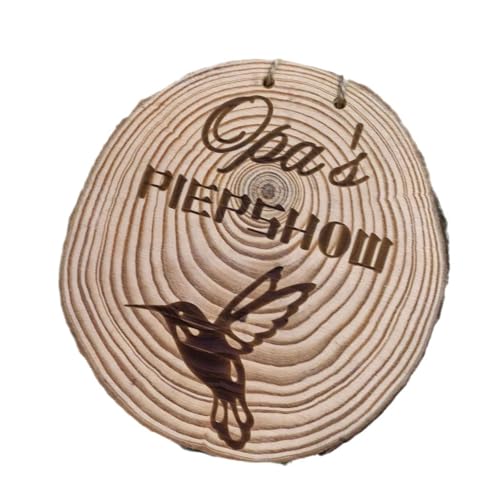 FGDTREE Vogelfutterstation aus Holz, doppelseitig, geschnitztes Design, ideal für Großväter, Garten, Balkon von FGDTREE