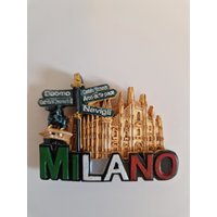 Souvenir 3D Fridge Magnet Milan Refrigerator Milano Italy Decoration Travel von FGEmagnet