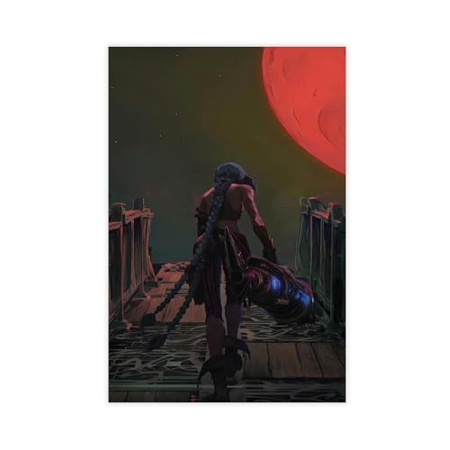 FGFGH Poster "Arcane" – Jinx Poste auf Leinwand, ungerahmt, 30 x 45 cm von FGFGH