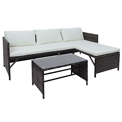 1 Doppelsitz, 1 Chaisesitz, 1 Couchtisch, Kombi-Sofa, braun, Farbverlauf, Outdoor-Möbel 1 Doppelsitz, 1 Chaisesitz, 1 Couchtisch, Kombi-Sofa, braun, Farbverlauf, Outdoor-Möbel von FGFTHJBJNBDKFVFNVJNFBNVJG