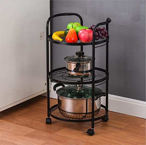 3-lagiges, bewegliches Küchenregal aus Karbonstahl, Badezimmerregal mit Rollen, platzsparender Trolleywerkzeug (Farbe: E, Größe: 1 Stück) (D 1 Stück) von FGFTHJBJNBDKFVFNVJNFBNVJG