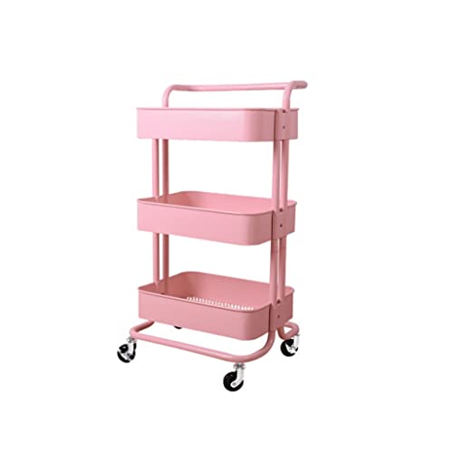 3-stöckiges Aufbewahrungsregal mit 4 Rädern, für Zuhause, Küche, Wohnzimmer, Schlafzimmer, Artikelaufbewahrungsregal (D 85 x 45 cm) von FGFTHJBJNBDKFVFNVJNFBNVJG