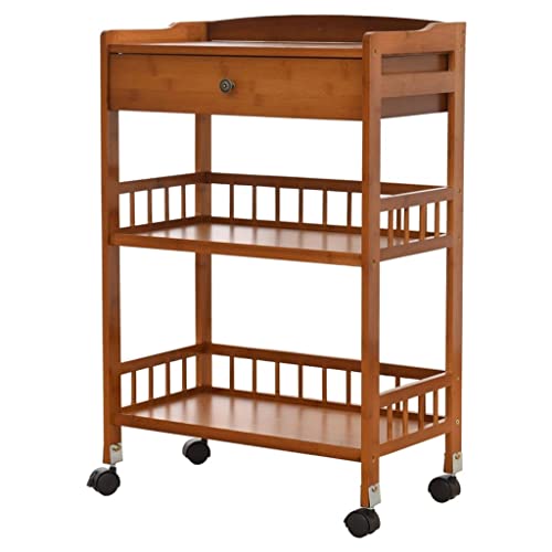 Abnehmbarer Esswagen, 3-stöckig, Esswagen, kleiner Wohnwagen, Küchenaufbewahrungsregal (Farbe: D, Größe: 81 x 53 cm) (D 81 x 53 cm) von FGFTHJBJNBDKFVFNVJNFBNVJG